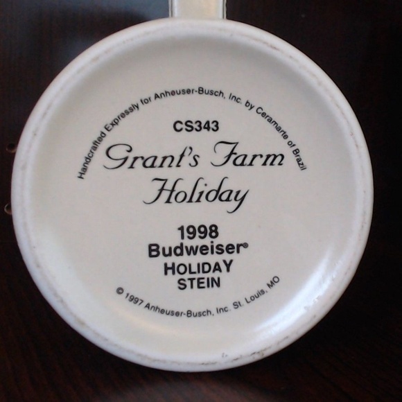 1998 Budweiser Grant's Farm Holiday Beer Stein - Picture 3 of 5